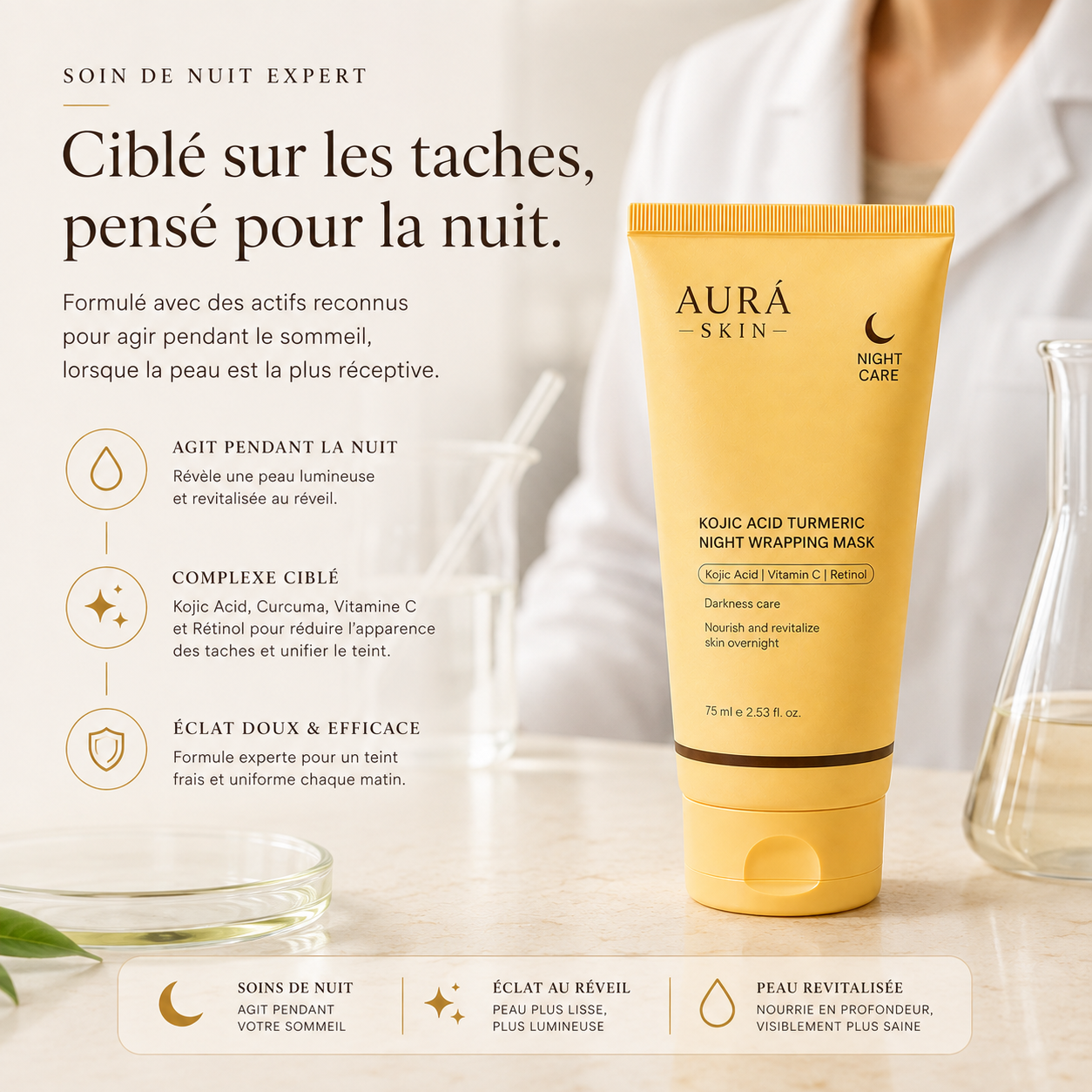 Masque de Nuit Éclat - Teint uniforme