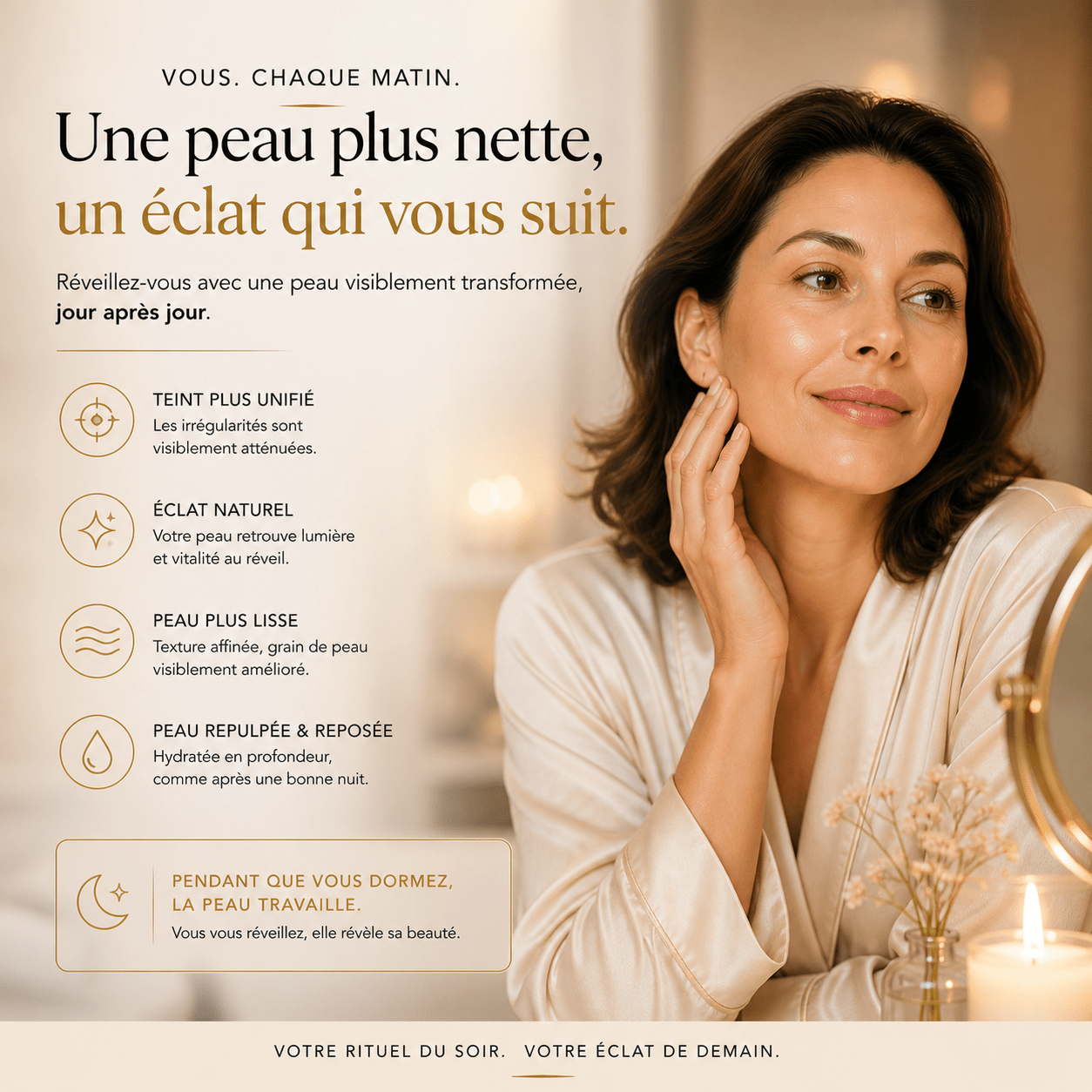 Masque Correcteur Nuit - Teint Parfait au Réveil - AURÁ SKIN